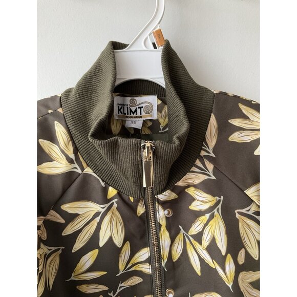 Immersive Klimt Gustav Klimt Leaves Painting Jacket Gift for Art Lover Bomber - Picture 7 of 10